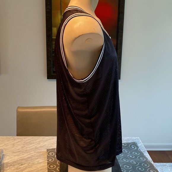 Z Vintage Nike Tank Top Medium Mesh Ribbed Trim Embroidered Logo - Picture 3 of 6